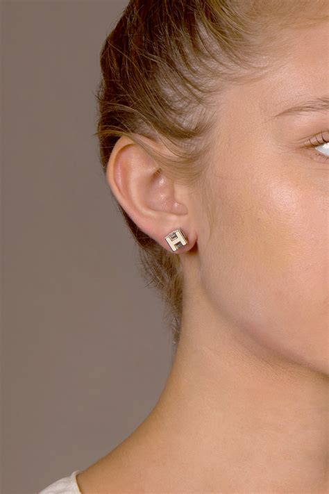 hermes h earring.